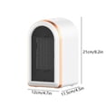 thumbnail image 3 of 1200W Ceramic Heater, Fast Heating Portable Room Heater, Thermostat Control + Fan Mode, Modern Design, For Bedroom Office, Efficient Warmth, Quiet Operation, Energy-Saving, Indoor Heating, Compact, 3 of 9