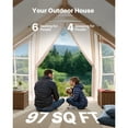 thumbnail image 2 of KFFKFF Inflatable Camping Tent for 4-6 Person, 9.84 x 9.84 x 7.54 Ft 300D Oxford Fabric Glamping Blow up Tent with Hand Pump, Waterproof Air Tent with Stove Jack, 2 of 9
