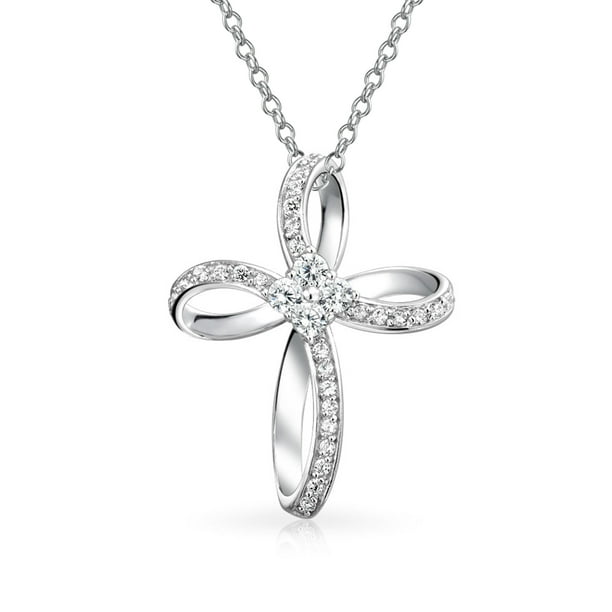 Feminine cross shop necklace