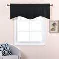 thumbnail image 6 of NICETOWN Blackout Curtain Valances, Rod Pocket Scalloped Window Valance Thermal Insulated Privacy Valance Curtain for Kitchen, Black, 52"x18", 1 Panel, 6 of 7