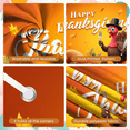 thumbnail image 5 of Colorful Background Happy Thanksgiving Banner Decorative Turkey Autumn Harvest Festival for Indoor Decoration Holiday Celebration Event Party, 5 of 9