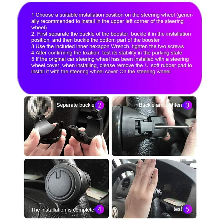 Universal Car Steering Wheel Knob, 360° Rotation Control Handle