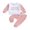 Pink, variant on Baby Toddler Girl Fall Outfit, 0 6 12 18 24 Months 2T 3T Letter Print Contrast Long Sleeve Sweatshirt Elastic Waist Pants with Pockets 2 Piece Clothing Set