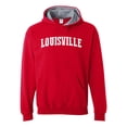 thumbnail image 1 of Louisville KY Kentucky Map Flag Wildcats Home of University of Kentucky Men's Hoodies Conrast Color, 1 of 5