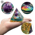 thumbnail image 3 of Luxtrada 7 Chakra Orgone Pyramid Natural Quartz Positive Energy Generator Orgonite Crystal, Reiki Healing, Meditation, Yoga, Spiritual Balance Crystals Stones, 3 of 6