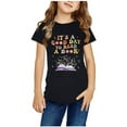 thumbnail image 4 of ibuvkizy Baby Girl Clothes Graphic Round Neck Crop Top Girls Short-Sleeve T-Shirt Tops, 4 of 4