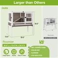 thumbnail image 4 of Aivituvin Indoor Rabbit Hutch Guinea Pig Cages with Chew-Proof Ramp, 2-Story Wooden Bunny House with Pull-Out Tray & Leakproof PVC Layer, Small Animal Cage with Detachable Legs, 4 of 10