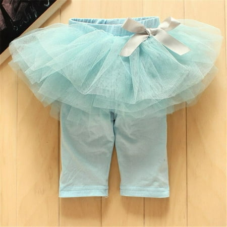 

High Quality! Children Girl Tutu Skirt Culottes Leggings Gauze Pants Party Skirts With Bow Dance Clothing 0-3 Years 3 Colors