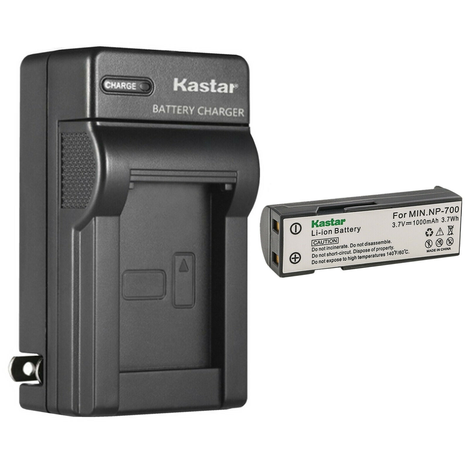Kastar 1-Pack Battery and AC Wall Charger Replacement for Pentax D-LI72 Battery Samsung SLB-0637 Battery Sanyo DB-L30 Battery Pentax Optio Z10 Samsung L77 Sanyo Xacti VPC-A5 Cameras