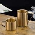 thumbnail image 4 of 150/280ml Water Cup with Handle Double Layer Stainless Steel Coffee Beer Cup Mug Drinkware Tools Daily Use, 4 of 7