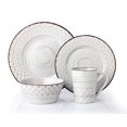 thumbnail image 1 of Lorren Home Trends LH514 Basket Dinnerware Set, White, 1 of 4
