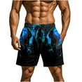 thumbnail image 3 of Ofertas en iluminación DDAPJ pyju Men's Graphic Print Swim Trunks Funky Hawaiian Beach Shorts Drawstring Elastic Waist Surf Board Shorts with Pockets Sky Blue XXL, 3 of 9