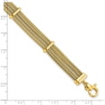 thumbnail image 4 of 14K Yellow Gold Jbsp's Polished Multi-Strand Bracelet Made In Italy lf1625-7.5, 4 of 5