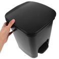 thumbnail image 3 of Worgeous Black Plastic Trash Can with Lid for Home Use Quiet Foot Pedal Operation Space Saving Design 3.5, 3 of 7