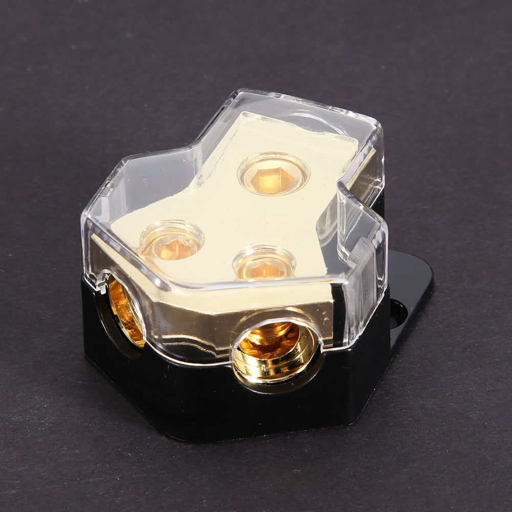 Mgaxyff Car Audio Power Supply Distribution 1*1GA In 2*4GA Out Block