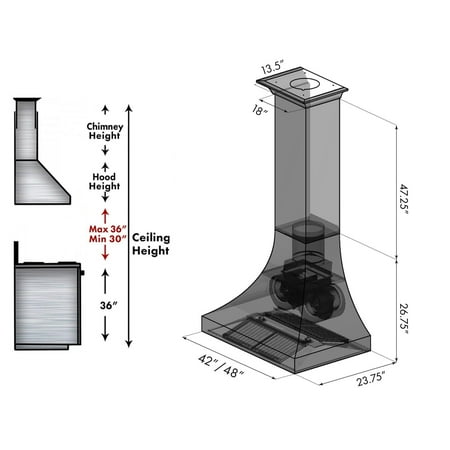ZLINE - Designer 36" Externally Vented Range Hood - Copper