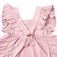 thumbnail image 3 of Baby Girls Summer Sunflower Printed Jumpsuits Newborn Ruffles Sleeveless Open Crotch Romper, 3 of 6