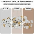 thumbnail image 4 of Modern Chandeliers for Dining Room - 39In Black Rectangle Brass Large Tree Branch Art Deco Mid Century Chandelier with Ginkgo Leaves, Farmhouse Chandelier for Living Room,Bedroom, 4 of 8