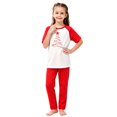 thumbnail image 2 of XUNKUSGA Matching Family Christmas Pajamas Set Classic Print Short Sleeve Top and Long Pants Sleepwear sets Matching Xmas Jammies for Family Photoshoot Home Lounging,Size 9-10 Years, 2 of 7