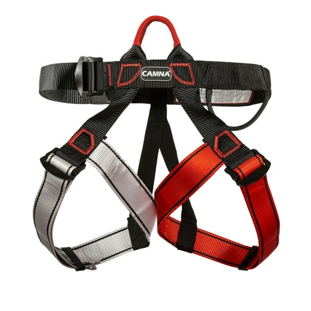 Climbing Harness Equipment Convenient Professional Half Body Safe Belt Simple Firm Protective Gear for Outdoor Sport Protection Red, Grey