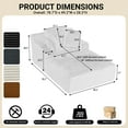 thumbnail image 2 of Lovableguy Oversized Chaise Lounge Chair Indoor,Corduroy Upholstered Single Lounge Couch,Cloud Sleeper Sofa Bed for Living Room,Bedroom,No Assembly Required,White, 2 of 7