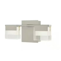 Home Decorators Collection VICINO 2-Light Brushed Nickel Integrated LED Bathroom Vanity Light Bar