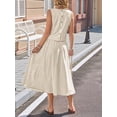 thumbnail image 4 of Womens 2 Piece Skirt Sets Summer Striped Sleeveless Tank Tops Midi Dress Vacation Outfits Matching Sets Shallow Card S, 4 of 6