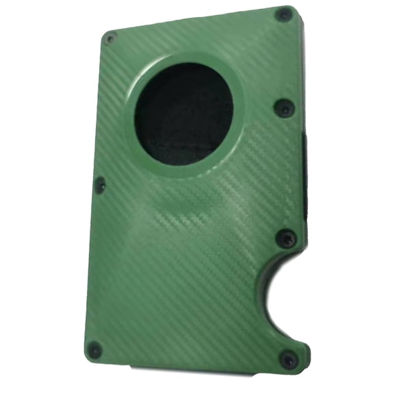 FLANCCI Airtag Wallet for Men, Minimalist Carbon Fiber Green Front Pocket Wallet with Money Clip, RFID Blocking Slim Cash Card Wallet, Apple AirTag Holder, with GIFT BOX [Airtag is NOT included]