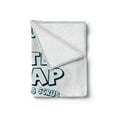 thumbnail image 2 of Bathroom Rules Soft Flannel Fleece Throw Blanket, Wash Your Hands Water Soap Scrub Rinse Yay Easy, Cozy Plush for Indoor and Outdoor Use, 50" x 60", Pale Grey Pale Sky Blue, by Ambesonne, 2 of 5