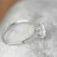 thumbnail image 3 of Jewelerix Classic Moissanite Anniversary Ring Oval Cut Handmade Engagement Ring White Gold Vermeil Pave Solitaire Wedding Ring, 3 of 6