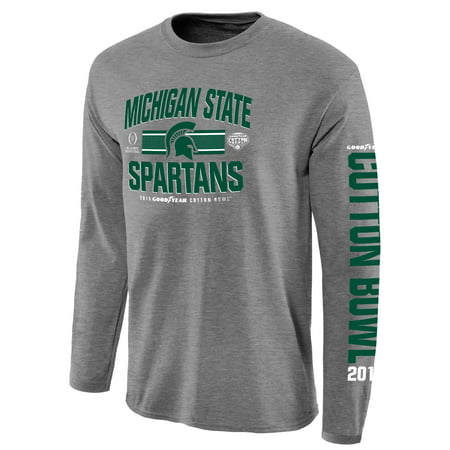Michigan State Spartans College Football Playoff 2015 Cotton Bowl Bound 3rd Down Long Sleeve T-Shirt - (Best College Football Teams)