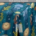 thumbnail image 4 of Underwater Dog Crate Cover, Deep Sea Animals Jellyfish Anemone Fish Seahorse Shell Aquatic Ocean Cartoon, Easy to Use Pet Kennel Cover for Medium Large Dogs, 35" x 23" x 27", Multicolor, by Ambesonne, 4 of 6