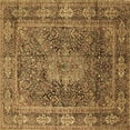 thumbnail image 1 of Ahgly Company Indoor Square Medallion Brown Traditional Area Rugs, 3' Square, 1 of 4