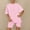 Pink, variant on Ayolanni Plus Size Pajamas for Women Set 2 Piece Beige Soft Pajamas Slim Sleepwear Shirt and Shorts Sets Lounge Sets S-3XL