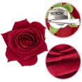 thumbnail image 1 of Horquilla roja, horquilla para mujer y niña, broche de flores artificiales, accesorio para el pelo de novia, para bodas, cócteles, té, festivales, verano (rojo) Sincero Electrónica, 1 of 5