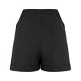 thumbnail image 3 of cfhntfmh Wide Leg Shorts for Women Casual Knit High Elastic Waist Loungewear Summer Baggy Pocketed Shorts, 3 of 5