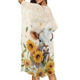 thumbnail image 2 of DISNIMO Sunflower Daisy Cow Print Women's Bikini Swimsuit Cover Ups Kimono Cardigan Long Beach Coverup Casual Loose Comfort Bathing Suit Cover Up for Vacation, 2 of 6