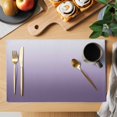 thumbnail image 2 of Purple Ombre Placemats Set of 4, White Gradient Modern Abstract Art Washable Wipeable Table Mats for Dining Tables, Indoor Outdoor Kitchen Place Mats for Holiday Party Table Decor, 2 of 9