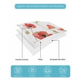 thumbnail image 5 of Quilts Twin-XL Size Bedding Set, Red Poppy Lightweight Quilted Comforter, Spring Summer Flowers Botanical Watercolor Soft Reversible Bedspread Coverlet with Pillow Covers for All Season, 68" x 98", 5 of 7