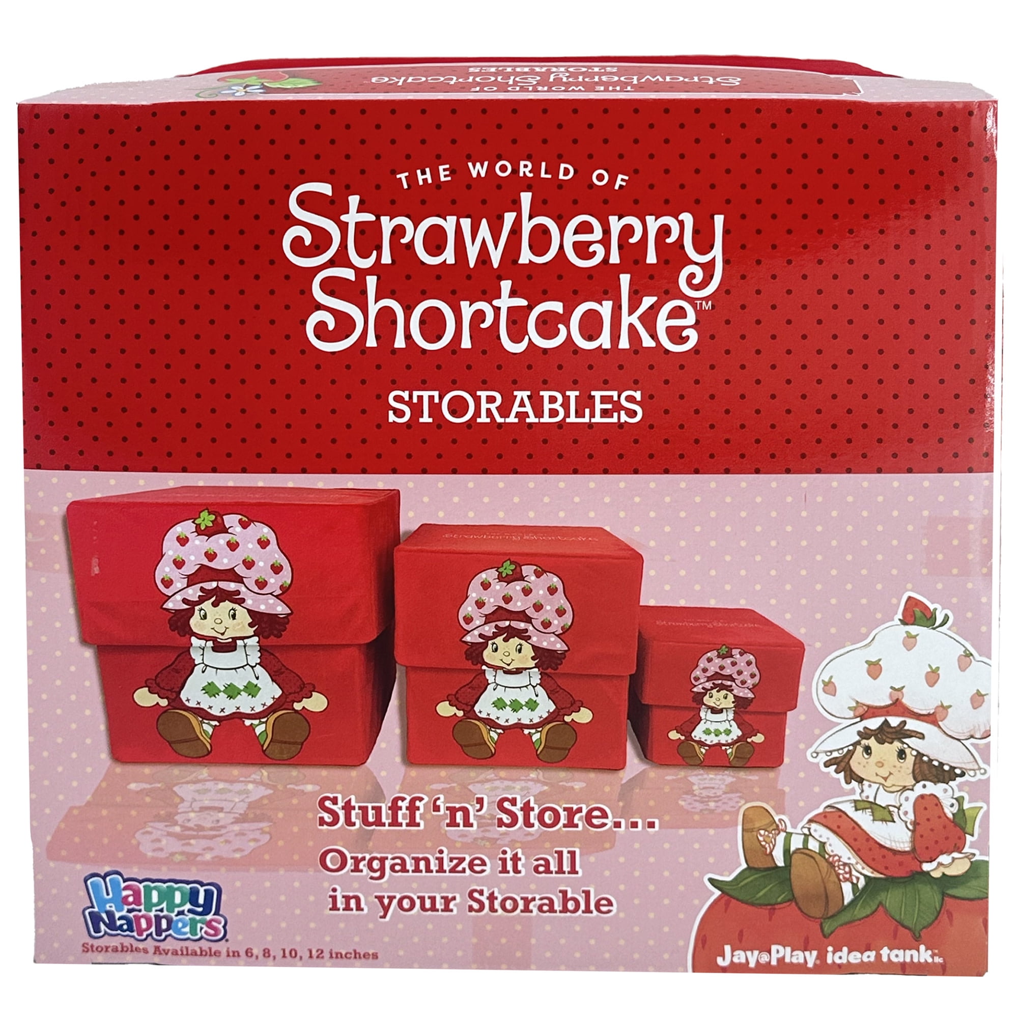 Strawberry Shortcake: Storable 10" Box - Red Character Themed Bin, Fabric Storage Container, Opening Top Lid, Holds Toys-Books-Games & More, Licensed