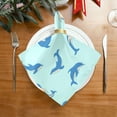 thumbnail image 2 of GZHJMY Dolphin Cloth Napkins Set of 1, Reusable Washable Polyester Dinner Napkins for Family, Restaurant, Wedding, Party Decor 20 x 20 Inch, 2 of 7