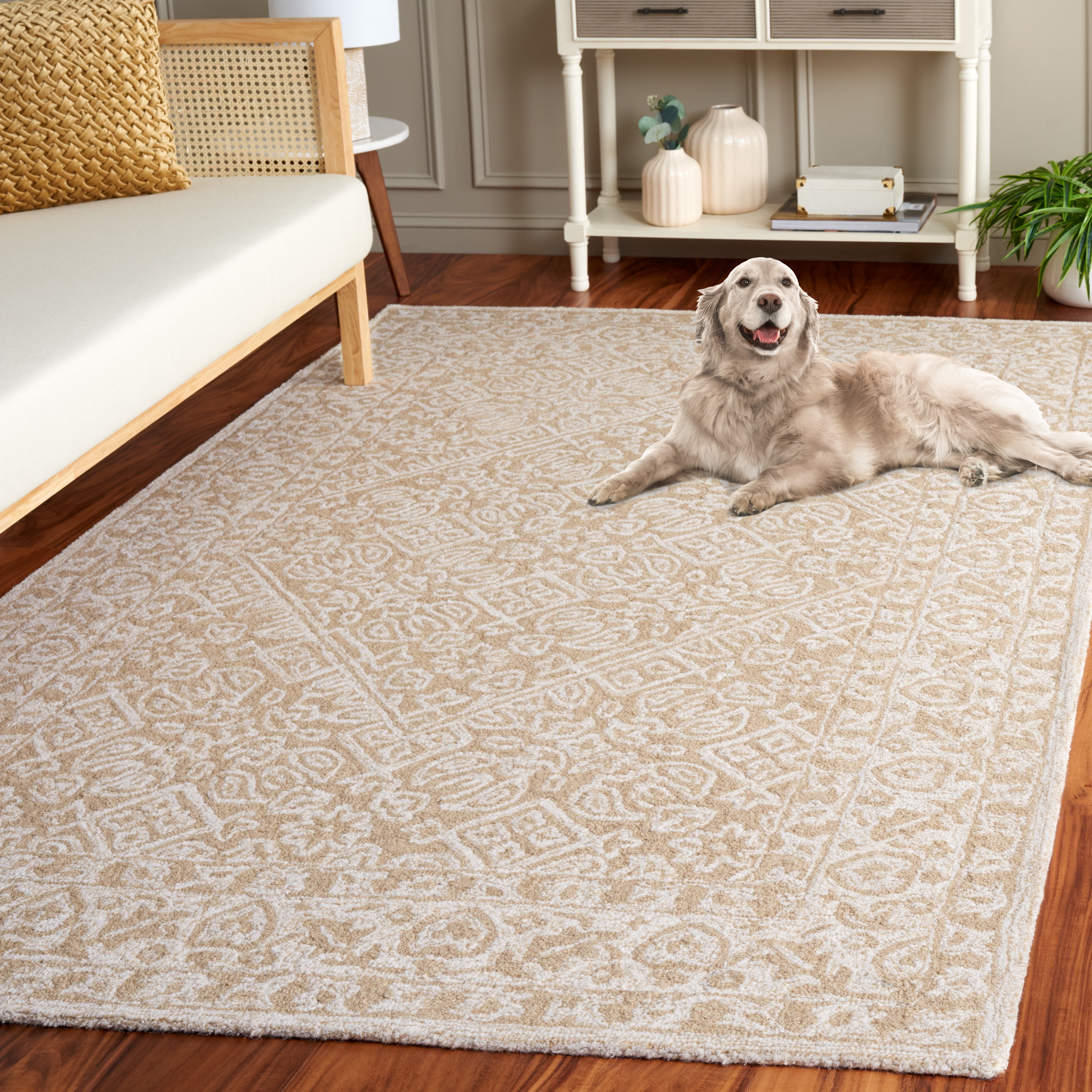 Safavieh Dip Dye Felicia Floral Area Rug, Beige/Ivory, 8' x 10'