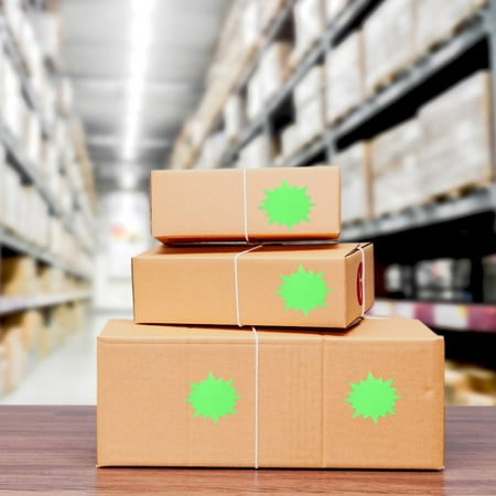 NIAIZEK 200Pcs Fluorescent Burst Sale Stickers Light Green Self Adhesive Price Labels for Retail