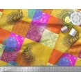 thumbnail image 3 of Soimoi Poly Georgette Fabric Mandala & Paisley Patchwork Decor Fabric Printed Yard 42 Inch Wide, 3 of 3