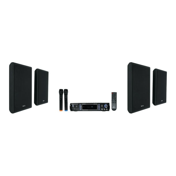 Rockville RPA70WBT Bluetooth Home Theater Receiver+(4) 5.25" Slim Wall