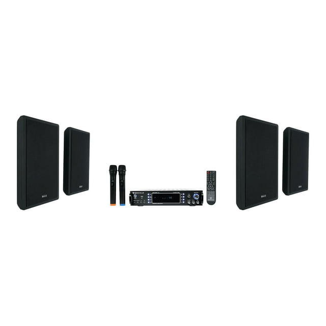 Rockville RPA70WBT Bluetooth Home Theater Receiver+(4) 5.25" Slim Wall Speakers