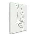 thumbnail image 3 of Stupell Industries Romantic Holding Hands Outline Drawing Loving Couple Graphic Art Gallery Wrapped Canvas Print Wall Art, Design by Lettered and Lined, 3 of 7