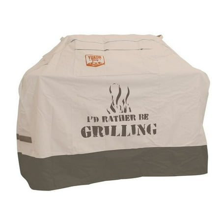 Clam Yukon Cover Yukon Glory 8251 - Small - Universal Cover with Dual Secure Features - For Grills Up To 58 Inches Wide - I'D RATHER BE GRILLING ()
