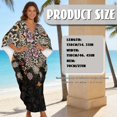 thumbnail image 2 of DISNIMO Kaftan Dresses for Women Boho Mandala Flower Print V-Neck Batwing Sleeve Swimsuit Cover Up Plus Size Caftan Dress Beach Cover Up Loose Fit Bathing Suit Coverups, 2 of 7
