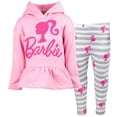 thumbnail image 1 of Conjunto de ropa: sudadera con capucha y leggings de forro polar con estampado peplum para niñas pequeñas, 1 of 8